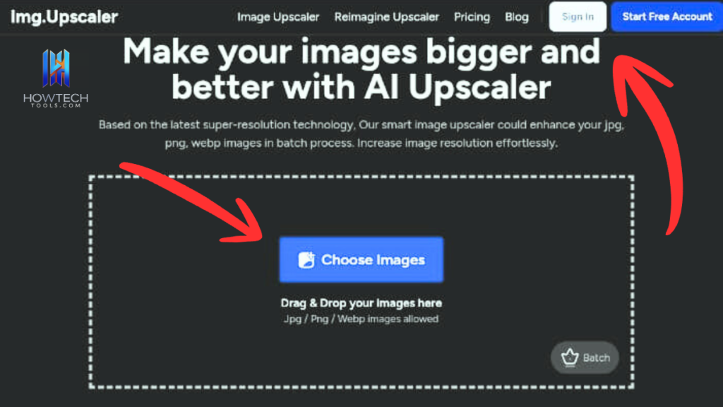 Free AI image imgupscaler tool to enhance image quality online.